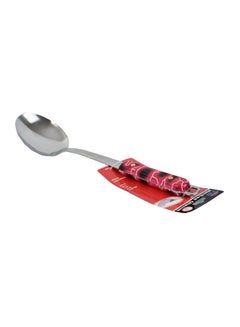 Buy Kitchen Ladle Spoon Silver/Red 36cm in UAE