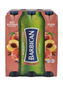 Buy Peach Flavoured Non-Alcoholic Malt Beverage  NRB Peach 330ml Pack of 6 in UAE