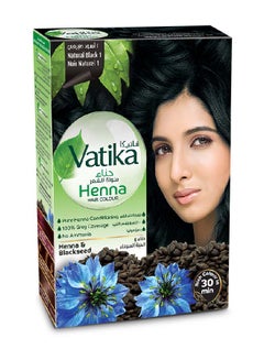 Buy Natural Black Henna Hair Color 100% Grey Coverage No Ammonia Natural Black 6x10grams in UAE