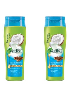 Buy Volume And Thickness Shampoo Enriched With Coconut And Castor For Thin And Limp Hair Pack Of 2 400ml in UAE