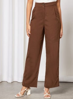 Buy Submerge Straight Pants Brown in UAE