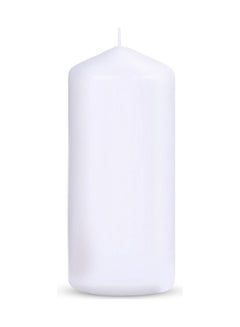 Buy 4-Piece Candle Set White 5x5x10cm in Saudi Arabia