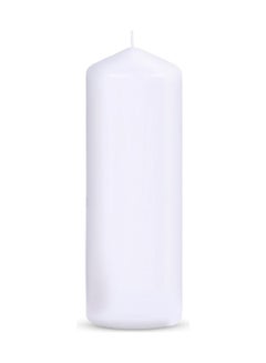 Buy 4-Piece Candle Set White 5x5x14cm in Saudi Arabia