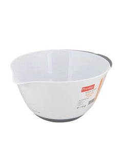 Buy Mixing Bowl With Tpr Base White/Grey 3Liters in UAE