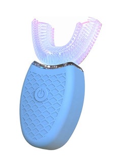 Buy 360-Degrees Soft U Type USB Charge Full Automatic Waterproof Teeth Whitening Silicone Head Electric Toothbrush Blue 11cm in Saudi Arabia