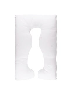 Buy U-Shaped Full Body Pregnancy Pillow Cotton white 100x25x152cm in UAE