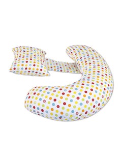 Buy Multi-Position Comfortable Pregnancy Pillow Cotton Multicolour 57x46x14cm in Saudi Arabia