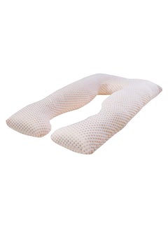 Buy U-Shaped Full Body Pregnancy Pillow Cotton white 100x25x152cm in UAE