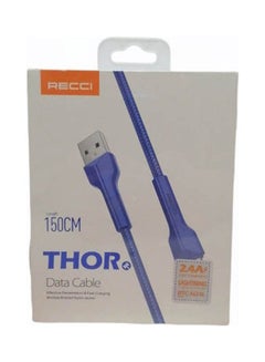 Buy USB Cables Charger Fast Charging 2.4A Lightning Blue in Egypt