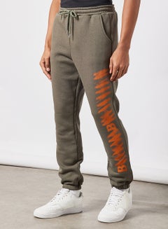 Buy Sutton Contrast Logo Joggers Olive in UAE