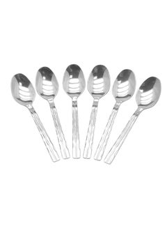 Buy 6-Piece Symphony Tea Spoon Set Silver 1.8x17.6x7.6cm in Saudi Arabia