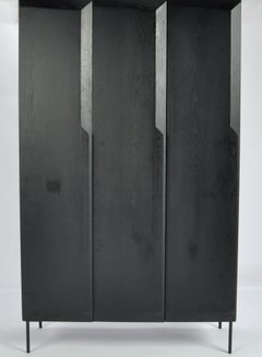 Buy Cupboard Bedroom Furniture Closet  - Wood Wardrobe Black 124*51*198cm in UAE