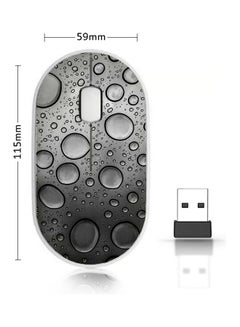 اشتري Wireless Mouse - Water Bubbles Grey في السعودية