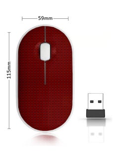 Buy Wireless Mouse - Circles Dots Red in Saudi Arabia