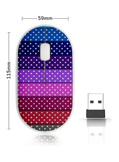 Buy Wireless Mouse - Dots On Solid Multicolour in Saudi Arabia