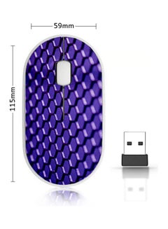 اشتري Wireless Mouse - Hexagon Pattern Purple في السعودية