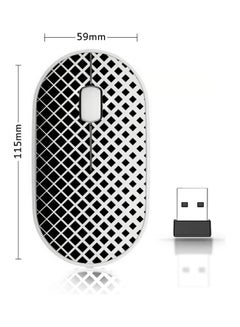 اشتري Wireless Mouse - Pattern Transparent Black/White في السعودية