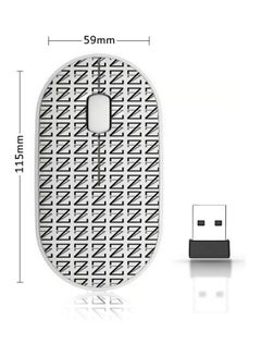 Buy Wireless Mouse - Letter Z White/Black in Saudi Arabia