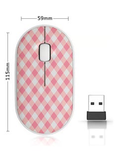 Buy Wireless Mouse - Karo Pink/White in Saudi Arabia