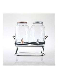 Buy Set Of 2 Juice Dispenser With Stand 1GL Clear 3.8Liters in Egypt