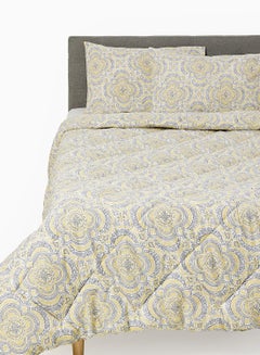 Buy Comforter Set With Pillow Cove, Comforter For Queen Size Mattress - Morgan 100% Cotton Percale - Sleep Well Lightweight And Warm Bed- Taupe 160 x 220+Pillow Cover 50x75cm in Saudi Arabia