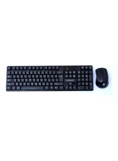 Buy Wireless Computer Keyboard And Mouse Set Black in UAE