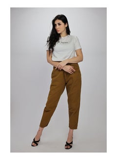 اشتري Casual Plain Basic High-Rise Denim Jeans Hazel في مصر