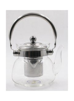 Buy Glass Teapot With Stainless Steel Filter Clear 600ml in Saudi Arabia
