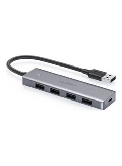 اشتري 4-Port USB 3.0 Hub + Powered by Micro USB, Metal Plated Shell, Ultra Slim Black في مصر