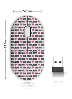 اشتري Wireless Mouse - Girl Boss Heart Black/Pink/White في السعودية