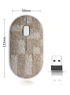 اشتري Carpet Graphic Pattern Wireless Mouse Beige في السعودية