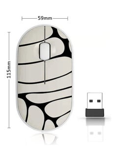Buy Tincture Pattern Wireless Mouse Black/White in Saudi Arabia