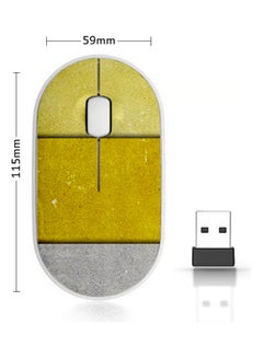 اشتري Multi Paint Wireless Mouse Yellow/Grey في السعودية