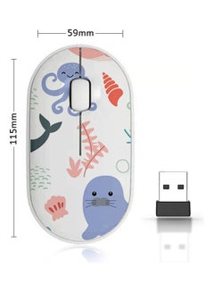 اشتري Cute Sea Fishs Pattern Wireless Mouse متعدد الألوان في السعودية