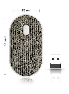 Buy Carpet Texture Wireless Mouse Grey in Saudi Arabia