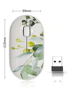 اشتري Wireless Mouse - Herbal Watercolour White/Green/Yellow في السعودية