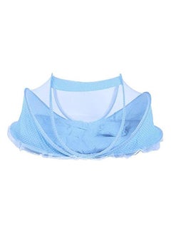 Buy Zipper Closure and White Dot Polka Print Baby Comfortable and Cool Mosquito Net Cover (0-3 Y), Breathable, Portable in UAE