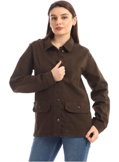 Buy Plain Basic Long Sleeves jackets Dark Green in Egypt