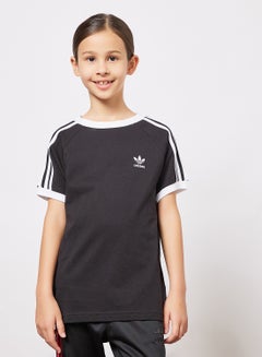 Buy Kids Unisex Contrast Panel T-Shirt Black in Saudi Arabia