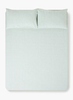 Buy Fitted Sheet Set With Pillow Cover  - For Queen Size Mattress - 100% Cotton Percale Eva - 144 Thread Count Cotton - Cotton Eva Green 160X200+33 +Pillow Cover:50X75cm in UAE