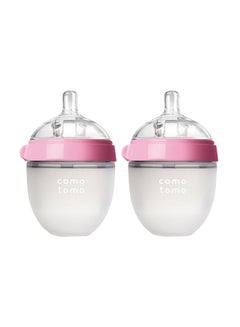 Buy Natural Feel Baby Bottle Double Pack Pink 150 ml in UAE
