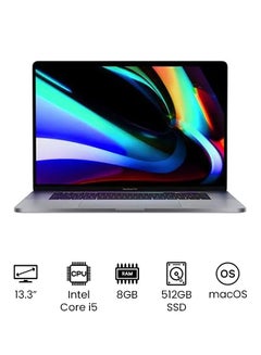 Buy MacBook Pro 2020 MXK52 Laptop With 13.3" Display, Core i5 1.4 Ghz Quad Core Processor/8GB RAM/512GB SSD/Intel Iris Plus Graphics 645/macOS/English Keyboard-2020 Space Grey English Space Grey in Saudi Arabia