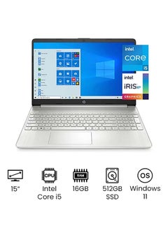 Buy 15-dy2095wm Laptop With 15.6-Inch Full HD Display, 11th Gen Core i5-1135G7 Processer/16GB RAM/512GB SSD/Intel UHD Graphics/Windows 11 English Silver in UAE