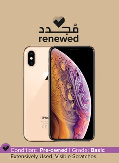 Buy Renewed - iPhone XS Max With FaceTime Gold 256GB 4G LTE - International Specs in UAE