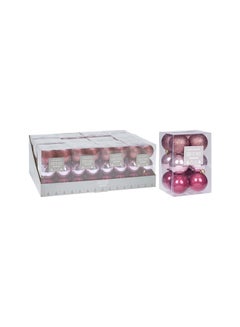 اشتري 12-Piece Christmas Ball Pink 6cm في الامارات