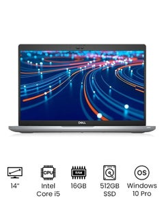 اشتري Latitude 5420 - 14" IPS-Type Full HD Display (Intel Core i5-1145G7, 11th Gen) 2.60 GHz, 16GB DDR4, 512GB SSD, Intel Iris Xe Graphics, Windows 11 Laptop /International Version English Silver في الامارات