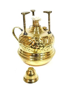 اشتري Embossed Copper Brass Alcohol Burner Sprinter Set For Coffee Gold في مصر