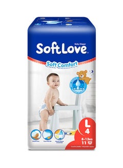اشتري 11- Piece Baby Soft Comfort Diaper - Size 4, Large, 8-13kg في السعودية