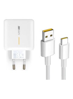 Buy Fast Flash Vooc Charger Type C 65W White in UAE