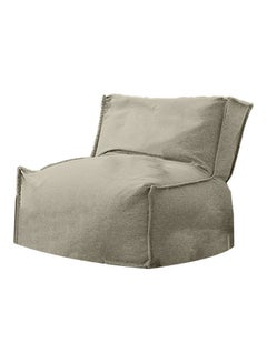 Buy Linen Bean Bag Microfiber Filler Light Beige 60x60x60cm in Saudi Arabia